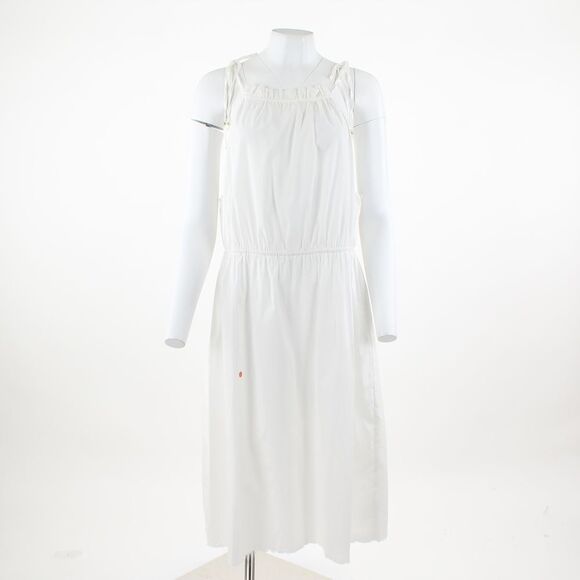 H Halston Womens Sleeveless Ruched-Neck White - Picture 2 of 6